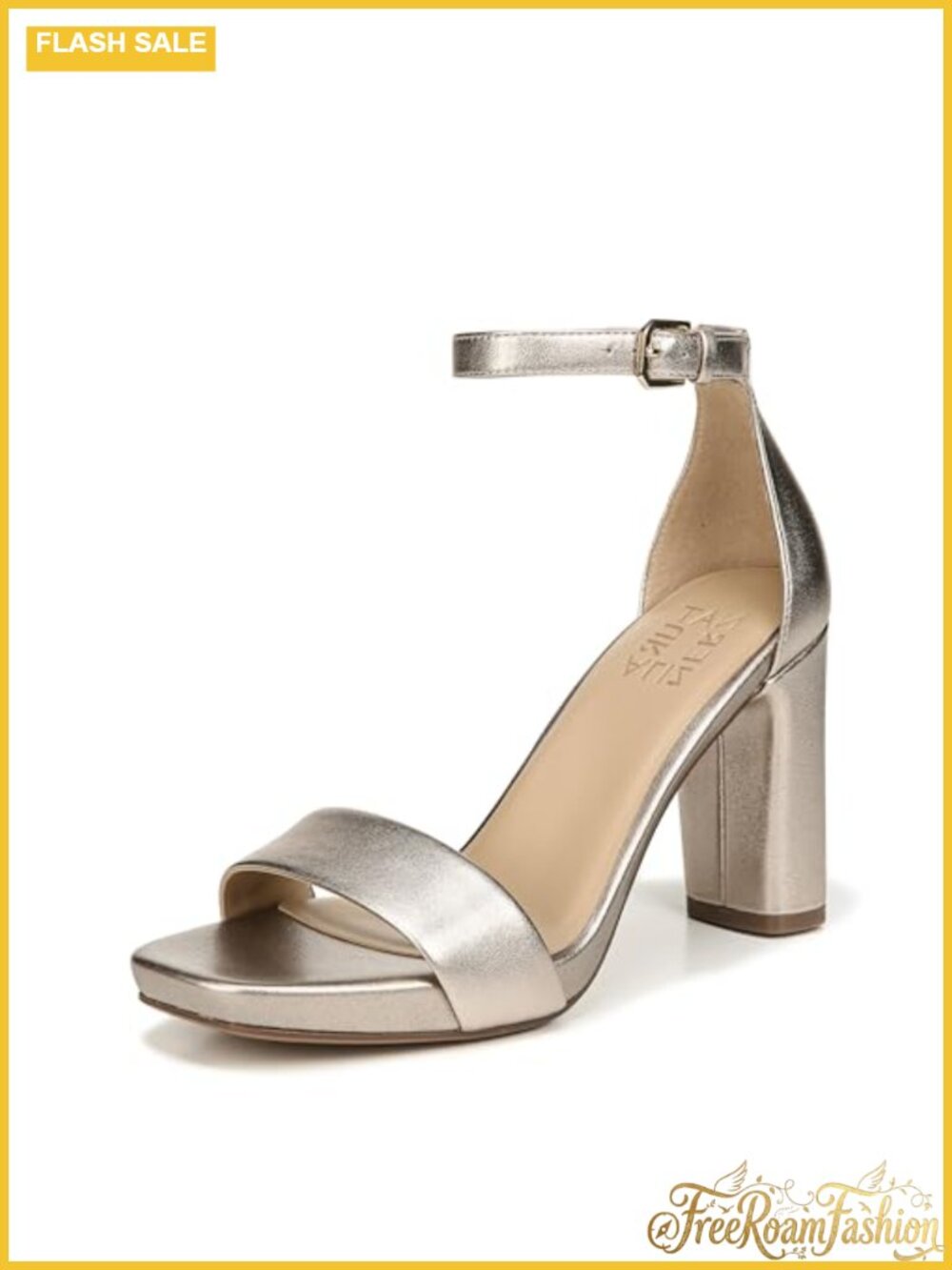 Naturalizer Joy Dress Sandals Block Heel Platform Ankle Strap Formal